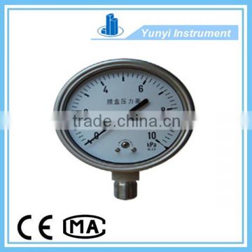 Stainless steel Capsule gas pressure gauge