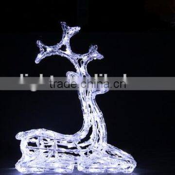 2014 new motif light 3D acrylic deer with LED light
