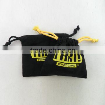 Promotional black cotton bags with logo luxury
