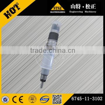 excavator spare parts PC400-7 injector ass'y genuine denso injector 095000-6070 6156-11-3300 for PC400-8 PC450-8