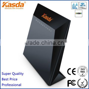 Kasda Dual Band Gigabit Ethernet WiFi Router KA1750B with 1750M 802.11ac High Power AP 1-USB3.0 Host Port 1-USB2.0 Host Port