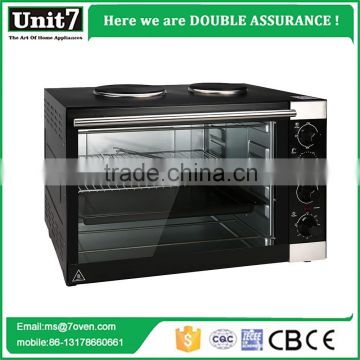Home use electric toaster oven 70L Chicken Grill Oven with Convection Fan and 2 Hot Plate