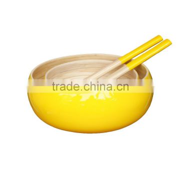 High quality, handmade, decorative lacquered bamboo bowl, at cheap wholesale price