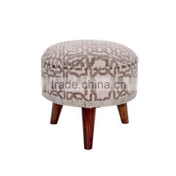 Natural Fibres Round Small Stool Ottomans
