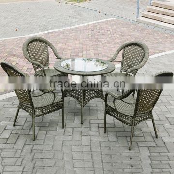 Leisure living room furniture tea table and chair rattan set YPS006