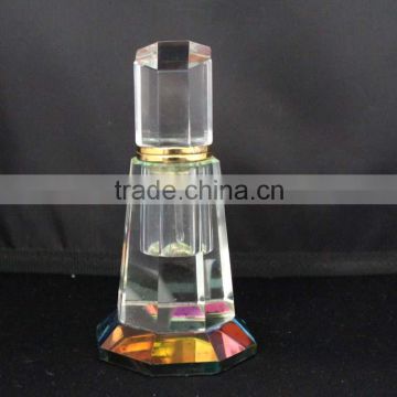 rainbow color new design crystal perfume bottle for lady