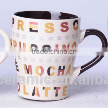 10oz stoneware coffee mug with decal printing