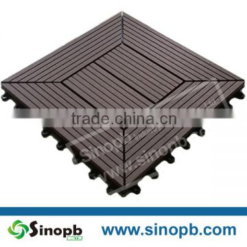 Coffee color snapping fastener wood plastic composite decking floor