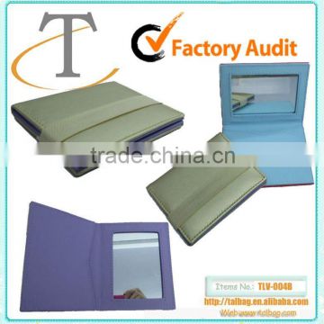 foldable leather cosmetic mirror,fashion leather cosmetic mirror,cosmetic mirror leather