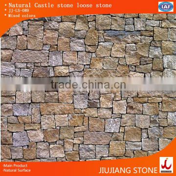 Popular yellow random stone with factory price for exterior wall construction