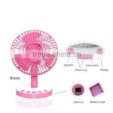 USB And Battery Powered USB Powered Oscillating Fan Colorful USB Fan Factory Price