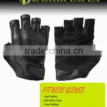 NICE LEATHER GLOVES, LEATHER 0FULL LEATHER FITNESS GLOVES, HIGH QUALITY LEATHER FITNESS GLOVES WITH PADDING WITH LONG STRAPS