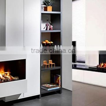 3D flame artificial polystone electric tv stand fireplace