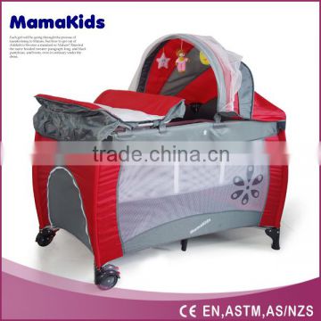 2016 the best hot selling simply baby playpen bed good quality, baby folding bed with high quality