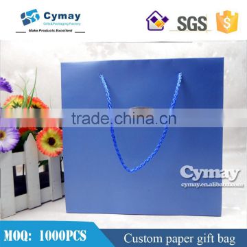 Factory price blue kraft paper shopping bag ,paper bag making machine price