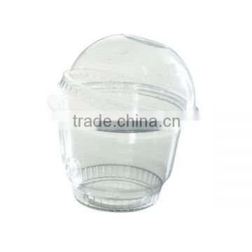 90z sweet disposable plastic cup with plastic lid for milk/pudding (CWP-105)