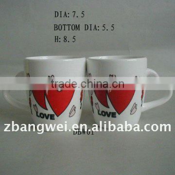decal ceramic mug with silicone lid