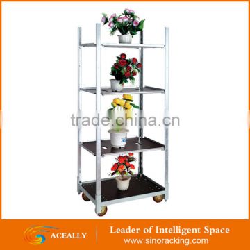 own factory 3/4/5 tiers greenhouse plant flower carts metal display cart trolley wholesale
