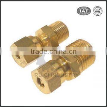 china manufacturing cnc precision casting brass nipple fittings