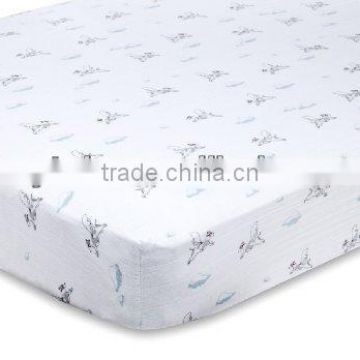 100% cotton woven crib fitted sheet