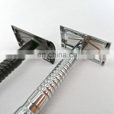 China Supplier long handle stainless steel classic dark razor men shaving for men