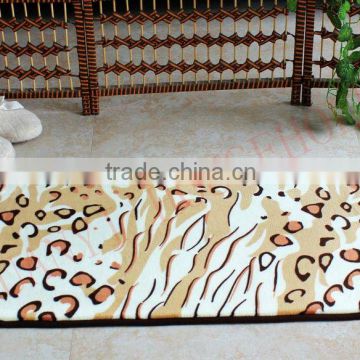 leopard design printed bath mats latex backing washable bath mat