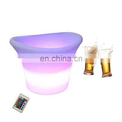 recharge 7 color lighting speaker party nightclub ice bucket bar event led champagne tray wine club beer plastic led ice bucket