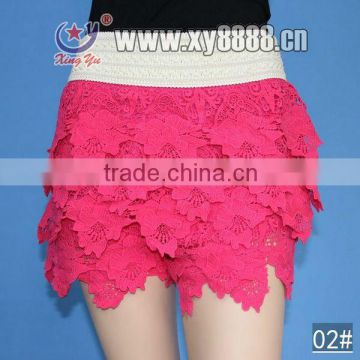 2013 New Design Ladies Sexy Embroidery Lace Shorts