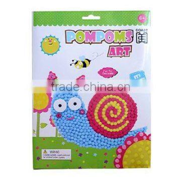 Snail design pompoms art kids craft kits wholesale