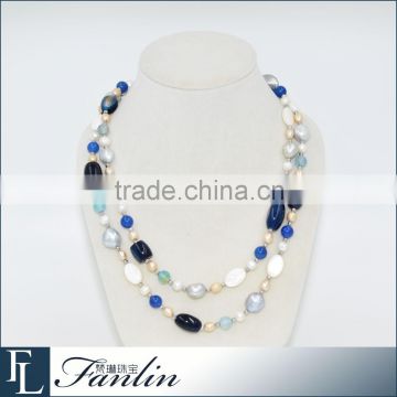 Wholesale trendy nature freshwater pearl necklace design