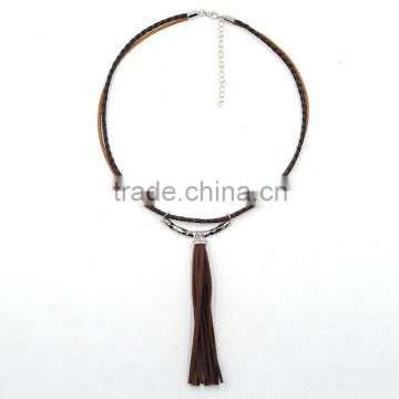 2016 America Sex Picture Exotic Jewelry Leather Tassels Pendant Necklace