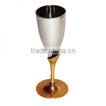 WINE GOBLET, BRASS WINE GOBLET, SILVER PLATED GOBLET