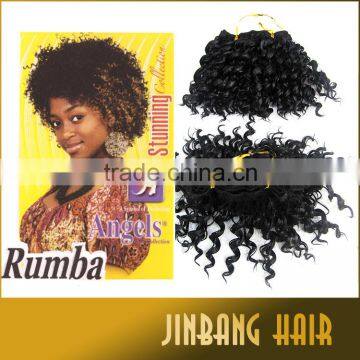 Attractive Angels stunning rumba hair 4inch for black people synthetic afro kinky hair weft