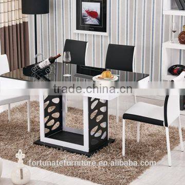 tempered glass dining table 6 chairs set