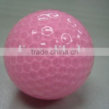 Pink crystal golf ball