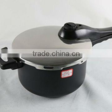 stainless steel ceramic pressure cooker, suitable for all stoves, black