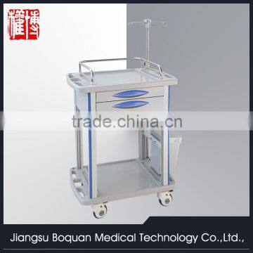 Two drawers plastic-steel columns with one dust baskets medium size ABS treatment trolley