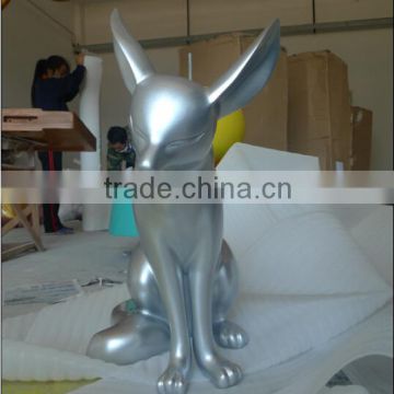 Fiberglass Animal Sculpture Silver Fox Fiberglass Silver Fox