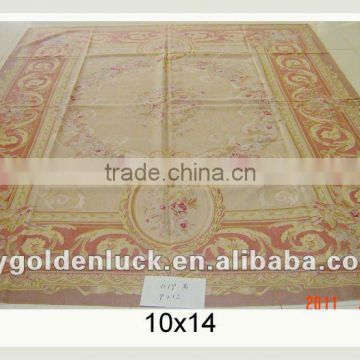 10x14 hand knotted french wool rugs for sale