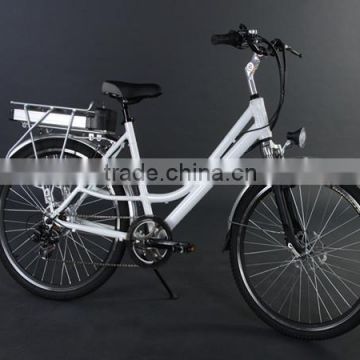 Cheap lady aluminium case lithium battery electric bikes (Model LEB330U)