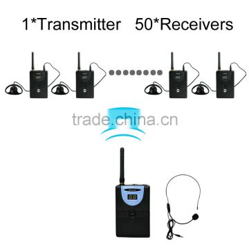 Professional Wireless Tour Guide System (1 transmitter and 50 receivers)