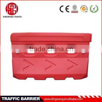 Water filled road barriers plastic fence