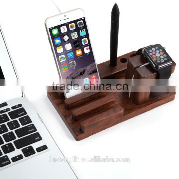 Best quality! Wood Material for apple watch charging stand for iPhone/ipad