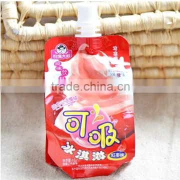 high quality food liquid drink beverag pouch with spout packaging bag