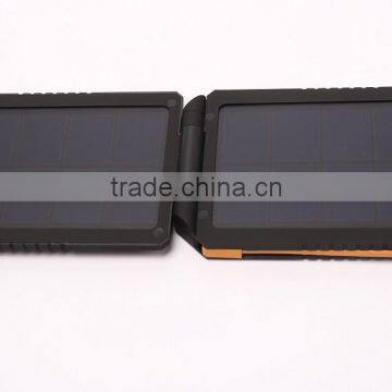 2016 china gold supplier wholesale portable outdoor solar cell power bank 6000mAh