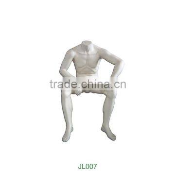 2013 fashion headless mannequin sitting plastic mannequin