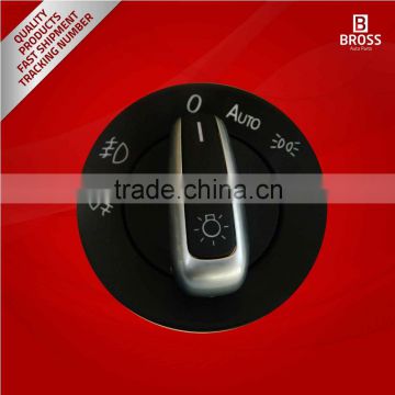 Chrome Headlight Control Switch Knob With Auto for VW Seat Skoda: 3C8 941 431 A