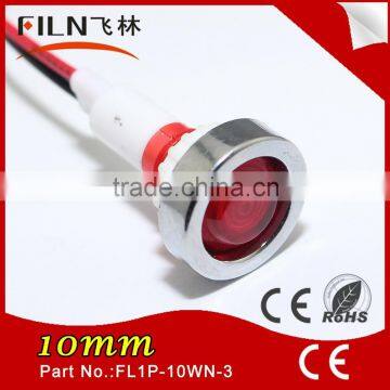 10mm 12V led scooter signal lights panel mount price lower electrical indicator lamp with wire