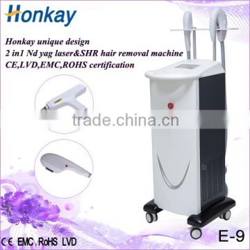 ND YAG Laser+SHR multifunctional beauty machine Hair removal tattoo removal therapy machine
