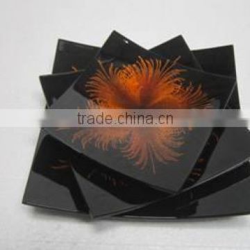 Lacquer dish , serving lacquered plates made in Vietnam